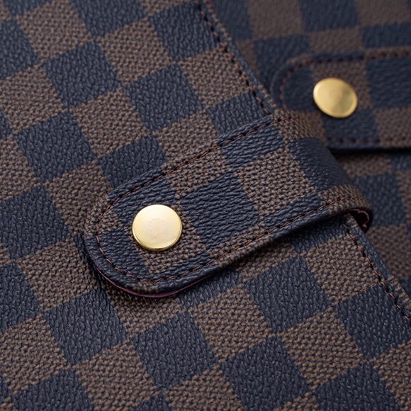 SOLD! A5 A6 Brown Red | Gold-tone 6-Ring Binder | Agenda | Planner 2pc Set - Picture 5 of 12